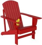 Outsunny Adirondack-Gartenstuhl Tannenholz 72L x 94B x 83H cm Rot