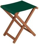 Erst-Holz Gartenhocker Klappbar X-Stuhl Dunkel mit Gr&uuml;n 10-210 Einzelst&uuml;ck