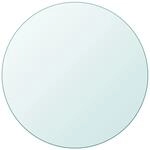 DELUKE Tischplatte Rund &Oslash; 70cm Glas Geh&auml;rtet 8 mm Dick Transparente...