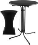 Tectake Stehtisch Eren Rund Mit Tischhusse Klappbar 90 x 110 cm 90 x 90 x 110 cm