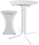 Tectake Stehtisch Eren Rund Mit Tischhusse Klappbar 90 x 110 cm 90 x 90 x 110 cm