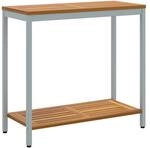 vidaXL outdoor Tisch mit Speicher Natur und Grau 80 x 35 x 75 cm 4010608