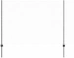 vidaXL Zaun mit Pfosten Grau 1,5 x 100 m Stahl und PVC 3336940