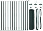 vidaXL Zaunpfosten Gr&uuml;n 25 x 0,5 m 25 mm Netz Stahl 3353505