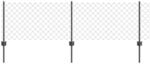 vidaXL Zaun mit Pfosten Grau 0,6 x 25 m Stahl und PVC 3336278