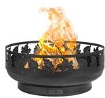 CookKing Feuerschale Stahl Toronto &Oslash; 80 cm x 33 cm Schwarz
