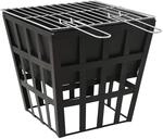 vidaXL 2-In-1 Feuerstelle und Grill 34x34x48 cm Stahl 315089