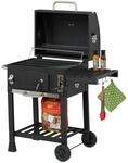 Relaxdays Grillwagen Stahl Schwarz mit Deckel und Thermometer H&ouml;henverstellbar...