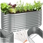 Tectake Hochbeet Flormma Aus Verzinktem Stahl 1257 Liter Fassungsverm&ouml;gen 100 x 200