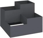 vidaXL Gartenblumentopf Anthrazit 100 x 100 x 60 cm Stahl 865864