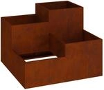 vidaXL Gartenblumentopf Rostig 80 x 80 x 60 cm Wetterfeststahl 865861