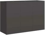 vidaXL Pflanzk&uuml;bel Schwarz 120x40x80 cm Kaltgewalzter Stahl 860717