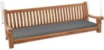 DELUKE Schaukelbank MUVER Holz Dunkelgrau 200x70x62cm H&auml;ngebank Gartenschaukel...