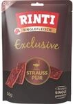 Rinti Hunde-Fleischstreifen Singlefleisch Exclusive Strauss 50 g
