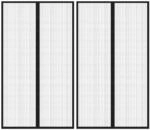 vidaXL Fliegengitter-T&uuml;rvorh&auml;nge 2 Stk Magnet Schwarz 200x80 cm 314685