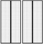 vidaXL Fliegengitter-T&uuml;rvorh&auml;nge 2 Stk Magnet Schwarz 220x110 cm 314688