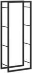 vidaXL Brennholzregal Mattschwarz 50x28x132 cm Stahl 350306