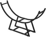 ML-Design Kaminholzregal 55 x 94 x 21 cm Schwarz Metall Innen/Au&szlig;en U-f&ouml;rmiges