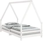 vidaXL Kinderbett Wei&szlig; 90x190 cm Massivholz Kiefer 834493
