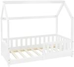 ML-Design Kinderbett 70x140 cm mit Rausfallschutz und Lattenrost Wei&szlig;
