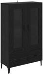 vidaXL Highboard mit Schubladen Schwarz Eichen-Optik 70 x 31 x 115 cm 880862