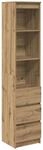vidaXL Highboard Artisan-Eiche 37,5x35x180 cm Holzwerkstoff 861669