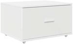vidaXL Schubladenschrank Mit Rad Wei&szlig; 55 x 45 x 31 cm 869306