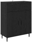 vidaXL Sideboard Schwarz Eichen-Optik 69,5 x 34 x 90 cm Holzwerkstoff 882301