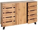 MCW Sideboard M46 3 T&uuml;ren 8 Stauf&auml;cher 88x120x34cm