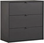mokebo Kommode mit 3 Schubladen in Anthrazit Die Stilvolle Highboard Anrichte oder
