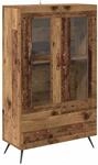 vidaXL Highboard Altholz 69,5 x 31 x 115 cm Holzwerkstoff und Glas 882505