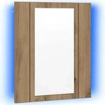 vidaXL LED-Spiegelschrank Artisan-Eiche 40x12x45 cm Holzwerkstoff 856280