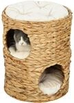 PawHut Kratztonne Stahl Wasserhyazinthe Braun 40L x 40B x 50H cm