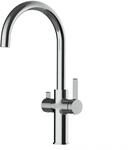 VIZIO 3 Wege Wasserhahn K&uuml;chenarmatur FC mit 360&deg; Schwenkbarem U Auslauf...