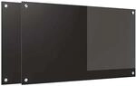 vidaXL K&uuml;chenr&uuml;ckwand 2 Stk Schwarz 90 x 50 cm Geh&auml;rtetes Glas 3415549