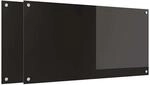 vidaXL K&uuml;chenr&uuml;ckwand 2 pcs Schwarz 100 x 50 cm Geh&auml;rtetes Glas 3415552