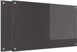 vidaXL K&uuml;chenr&uuml;ckwand 2 pcs Dunkelgrau 100 x 60 cm Geh&auml;rtetes Glas 3415469