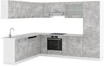 Vicco R-Line Eckk&uuml;che Beton 227 x 287 cm AP Marmor ohne E-Ger&auml;te