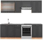 Vicco Fame-Line K&uuml;chenschr&auml;nke Anthrazit Landhaus/Goldkraft Eiche 240 cm AP