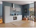 Respekta Economy K&uuml;chenzeile KB280WWBSCGKE178 280 cm Wei&szlig;-Beton Optik