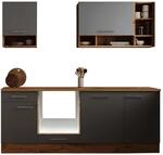 Respekta K&uuml;chenzeile Hilde LBBEKB220EGC ohne E-Ger&auml;te 220 cm Grau