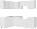 vidaXL 11-tlg K&uuml;chenzeile Wei&szlig; Holzwerkstoff Modell 3