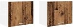 vidaXL H&auml;ngeschrank mit T&uuml;r 2 Stk Altes Holz und Wei&szlig; 50 x 31 x 40 cm 884159