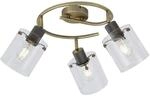 QAZQA Design Deckenstrahler Bronze mit Klarem Glas Rund 3 Licht Domo
