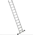 Euroline Premium 30174 Alu Stufenanlegeleiter mit Integriertem Anlegegummi 12 Stufen