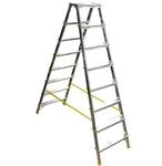 PROREGAL Metal Double Giraffe Doppelseitige-Aluminium-Stufenstehleiter 8 Stufen 178