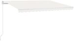 vidaXL Markise Manuell Einziehbar mit LED 450x300 cm Creme 3068922