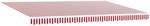 vidaXL Einziehbare Markise Rot und Wei&szlig; 500 x 350 cm 3331497