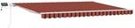 vidaXL Einziehbare Markise Orange und Braun 450 x 350 cm 3331082