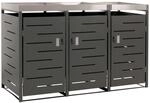 PROREGAL M&uuml;lltonnenbox 3er 125x198x84cm 80-240 Liter
